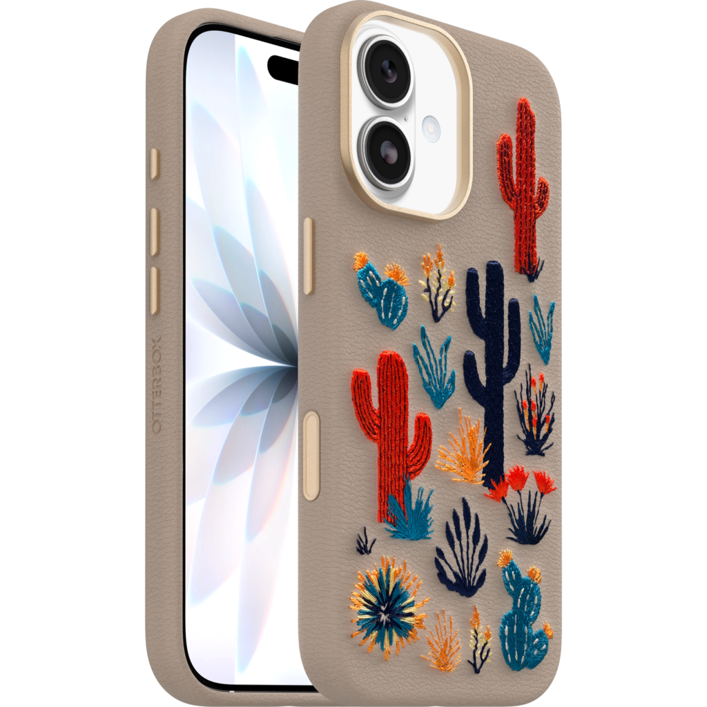 iPhone 17 Symmetry Series Cactus Leather Embroidery Case